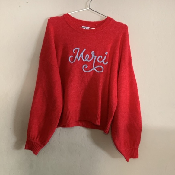 SUNDRY Merci Crew Neck Sweater Size Medium - Picture 3 of 8